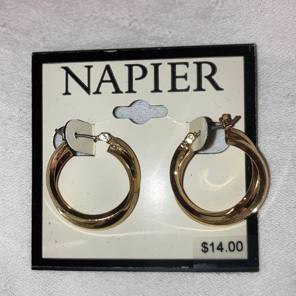 Golden hoop earrings